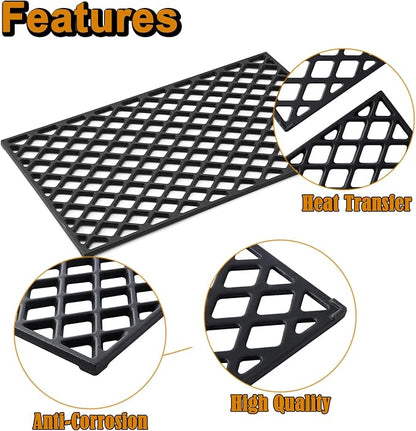 PB820PS1 PB850PS2 Grill Grates Replacement Parts for Pit Boss 820 850 Pro Series 820PS1 820D3 820D PB820D PB0820D3 PB0820SP PB820 PB850G PB820XL PB820FB PB850CS1 PB820D3 Cast Iron Cooking Grates Grids