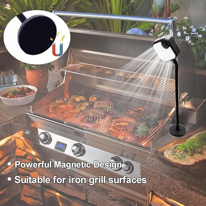 BBQ Grill Lights for Outdoor Grill, Magnetic Grill Lights Rechargeable Ultra-Bright BBQ Grill Lights for Grill (Grilling Gifts)
