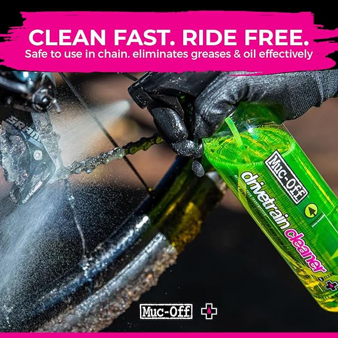Muc-Off Bio Drivetrain Cleaner | Effective Biodegradable Bicycle Chain Cleaner and Degreaser Spray | Suitable for All Types of Bike