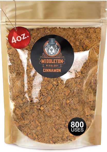 SmokeTop® 4oz Bag - Cocktail Smoker Chips for Old Fashioned Cocktails, Whiskey, & Bourbon - by Middleton Mixology Made in The USA (800 uses) (Cinnamon)