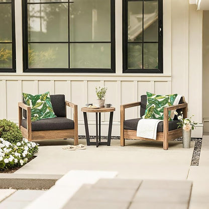 LVTXIII Set of 2 Patio Throw Pillows 20"x20" Fade Resistant Outdoor Throw Pillows with Inserts, Fluffy Decorative Garden Toss Pillow Cushions for Home Patio Coach Use, Lush Leaf Jungle