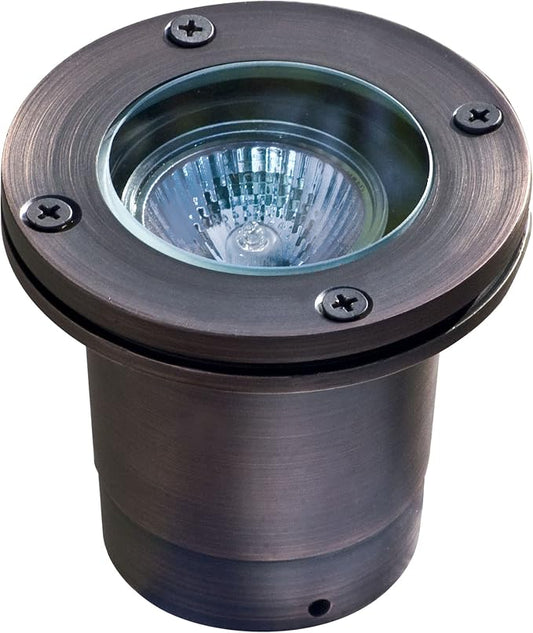 DABMAR LIGHTING LV25-LED4-RGBW-WBS Solid Brass W/O Grill Well Light 4W RGBW LED 12V, Weathered Brass
