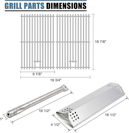 Grill Parts for Kitchenaid 720-0819, 720-0819G 2 Burner Gas Grill, Grill Grates Heat Plates Burners Kit for Kitchenaid BBQ 720-0819, Kitchenaid 720-0819G Costco