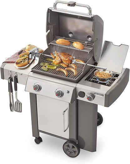 onlyfire Stainless Steel Grill Rotisserie Kit for Weber Genesis Grills | For Weber Genesis II/Genesis II LX 200 and 300 Series Grills, NOT FIT Genesis 300 series from 2007-2016, 2022 and newer
