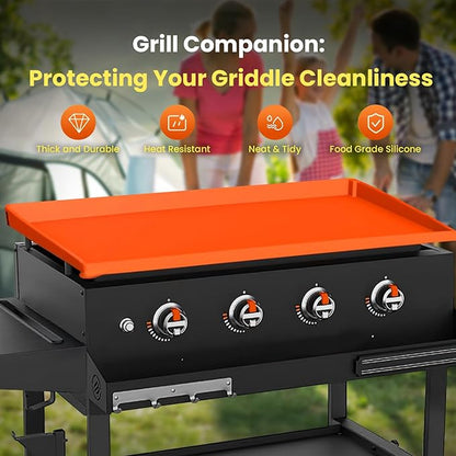 TAOMAND 36" Blackstone Silicone Griddle Cover and Blackstone Griddle Accessories | Comprehensive Protection | Thick & Durable | Reusable & Premium Food-Grade Silicone Grill Mat | from Dirt & Rust