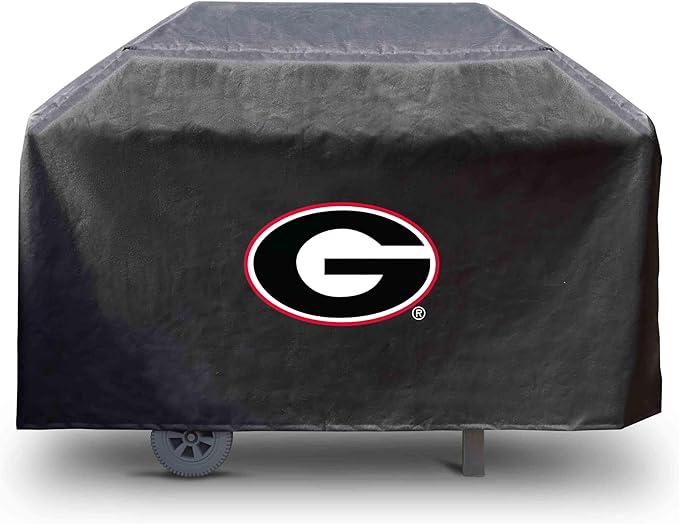 FANMATS 41193 Georgia Rectangular Grill Cover - Fits 3 and 4 Burner Grills - 68in x 21in x 35in