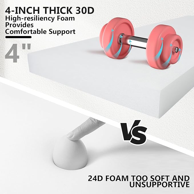 72 x 21 x 4 Inch Olefin Chaise Lounge Cushions, Lounge Chair Cushions with Headrest for Outdoor Furniture - Weather and Fade Resistant Patio Replacement Furniture Lounge Chair Cushion Set of 2