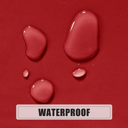 sancua 100% Waterproof Vinyl Tablecloth Table Cloth 60 Inch Round, Red | Oil Spill Proof, PVC Material, Wipe Clean Table Cover for Dining Tables, Buffet Parties and Camping
