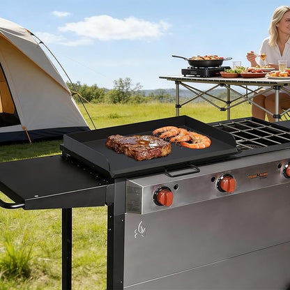 Flat Top Griddle for Camp Chef 2 Burner Griddle, 16" x 24" Fry Griddle Replacement Part for Camp Chef Tundra, Expedition 3X, Big Gas Grill 16, Outdoor BBQ Camping Grills Accessories