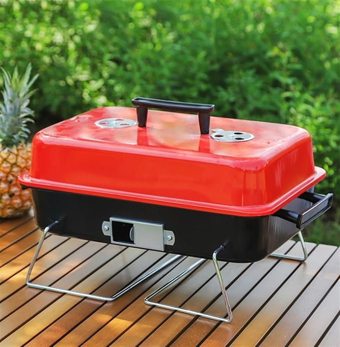 Barbecue Charcoal Grill Portable Folding Charcoal Grill Barbecue Grill Tabletop Grill for Camping Cooking Charcoal BBQ Grill