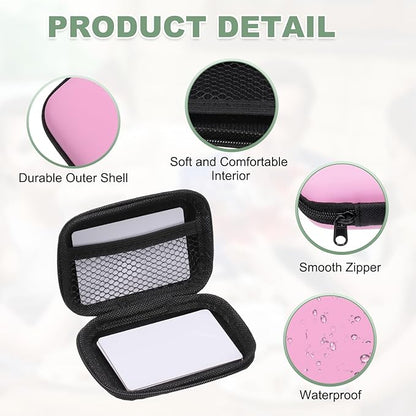 2Pcs Card Game Case, Soft Cloth Playing Waterproof Card Storage Travel Game Case Compatible for Outdoor Gaming Camping, Pink
