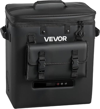 VEVOR 12 Volt Refrigerator, 13.7 QT/ 13L Car Fridge, Portable Electric Freezer Compressor, 12V/24V DC, 21℉ to 50℉/ -6℃ to 10℃, for Truck Van RV SUV Boat Travel Camping Road Trips