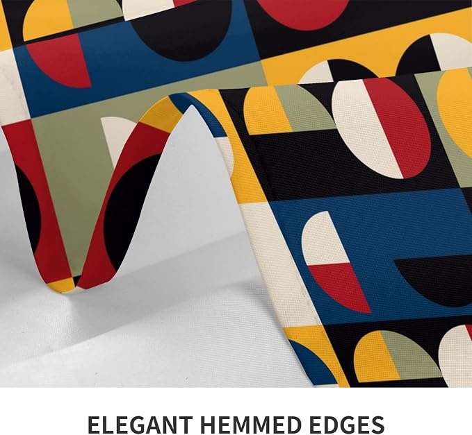 Retro Mid Century Modern Tablecloth Rectangle Vintage Table Cloth | for Parties Kitchen Dining Rooms Holiday Wedding Indoor Outdoor Birthday Table Decorations 54"x72"