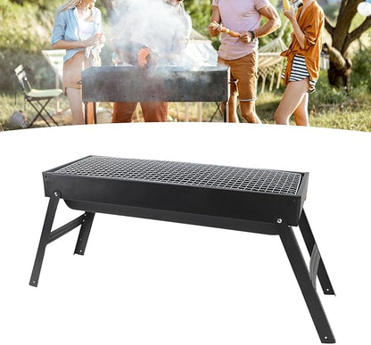 Luocute Barbecue Grill, Portable Charcoal BBQ with Folding Design, Removable Parts for Easy Cleaning, Iron Material for Outdoor Cooking Camping Picnics