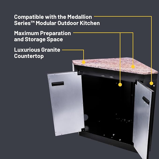 Charbroil Medallion Series Modular Outdoor Kitchen Corner, Black - 463246718