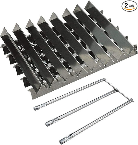 Hongso 13-Pcs Stainless Steel Flavorizer Bars and Burner Tube Kit Replacement for Weber Genesis I - IV, Genesis 1000-5000, Genesis Platinum I & II, with Side Control Panel, 5 pcs 23-3/8" 8 pcs 15-7/8"