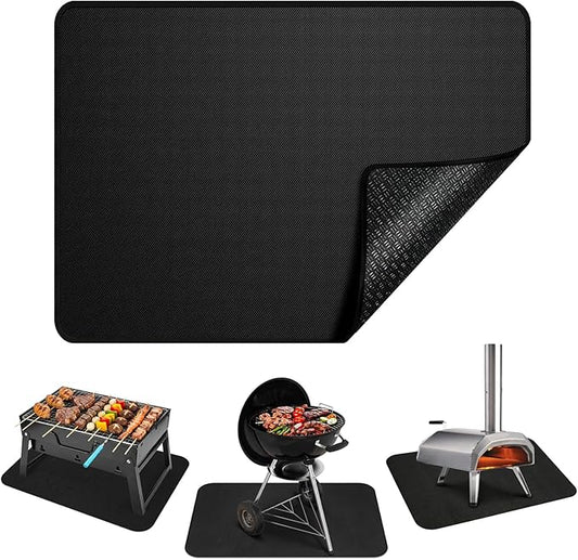 Heat Resistant Mats for Countertop 24x31 Inches, 2mm Thick Non-Slip Fireproof Grill Mats for Outdoor Grill, Portable Charcoal Grill, Pizza Oven Compatible with Blackstone, Ninja–Waterproof/Oil-Proof
