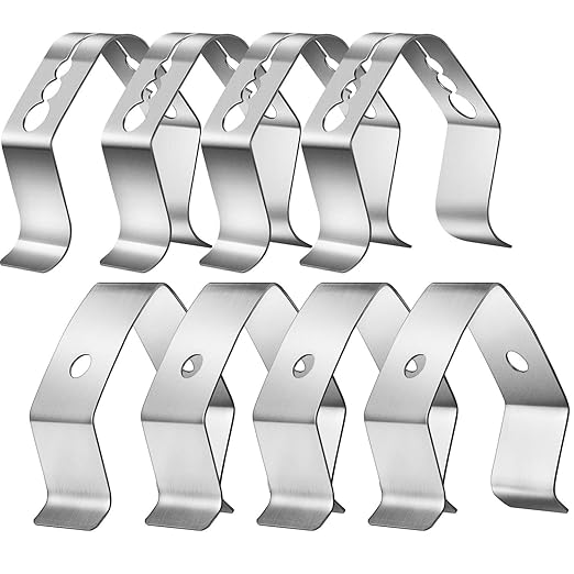 8 Pcs Meat Grill Thermometer Probe Holder Clip BBQ Temp Probe Clip Camping Barbecue Universal Style Design Holder Single and Three Hole for Ambient Temperature Readings Grill Ovens,2 Styles