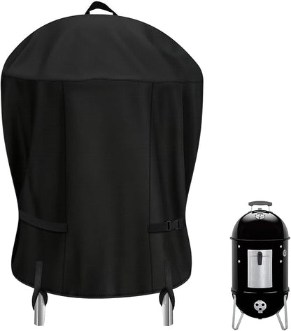 Smoker Grill Cover for Weber Smokey 14 inch,Waterproof Heavy Duty Charcoal Smoker Cover,Round Grill Cover for Most Charcoal Grill