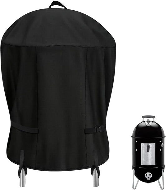 Smoker Grill Cover for Weber Smokey 14 inch,Waterproof Heavy Duty Charcoal Smoker Cover,Round Grill Cover for Most Charcoal Grill