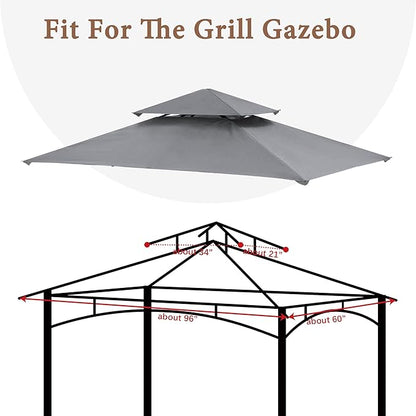 SCOCANOPY Grill Gazebo Replacement Cover Compatible with Aldi Gardenline Belavi Shoprite Grill Gazebo,for Model Number: 822694,31937-17,21581,43472,812576(Gray1)