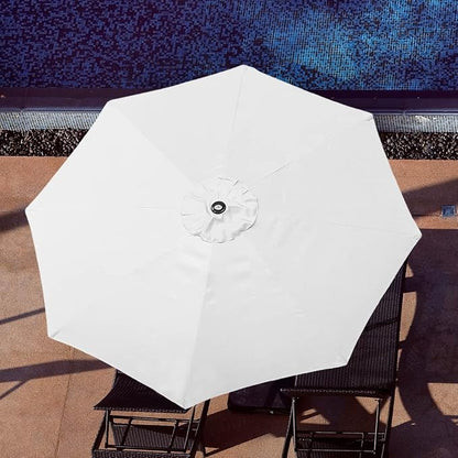 ontheway 11FT Patio Umbrella Enhanced Replacement Canopy Market Table 8 Ribs Umbrella Canopy