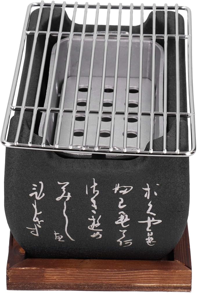 Keenso Portable Charcoal Barbecue Grill Lightweight Aluminium Alloy BBQ Stove Oven for Home Outdoor Cooking
