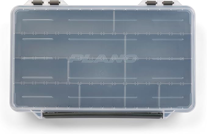 Plano StowAway 3700 Stow Tackle Box, with Corrosion-Preventive Rustricor, Single Latch Design, Transparent DuraView Lid, Stackable Storage for Fishing Bait, Lures and Gear