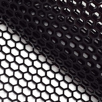 AggAuto Universal 40"x13" Car Grill Mesh Honeycomb 6mm Spacing 1mm Black | Aluminum Alloy Automotive Grille Insert Bumper, One of the Most Multifunctional Shape Grids 100x33cm