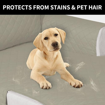 Easy-Going Reversible Couch Cover, Chaise Lounge, Beige/Beige | Machine Washable Slipcover For Dogs, Water Resistant Furniture Mat For Living Room, Non-Slip Sofa Cover, Pet Friendly