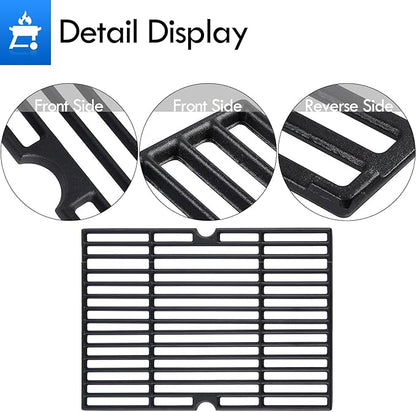 720-0896B Grill Grates for Nexgrill Replacement Parts 6 Burner 720-0896 720-0896X 730-0898 720-0896E 730-0896B 730-0896 730-0896E Deluxe Cast Iron Grids 17 Inch Cooking Grates BBQ Parts