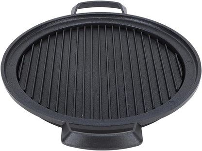 Japanese Mini Hibachi Grill Aluminum Alloy Tabletop Charcoal BBQ Grill Quick Heating Uniform Heating Multi Functional Use for Family Gatherings Camping Picnics (Large Circle)