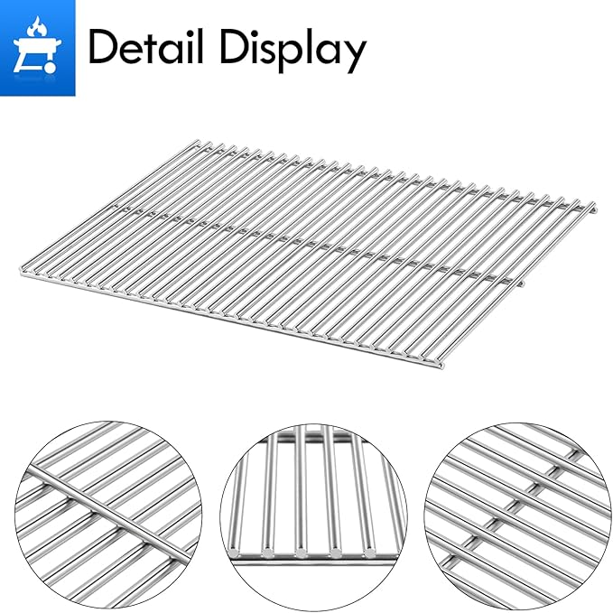 Gggratess Briquette Rock Grate Replacement Part for MHP Grill Parts WNK TJK AMCW AMCT Series Stainless Steel Grill Grate TJK2 WNK4DD WNK4 Ceramic Briquette Bottom Rock GG-Grate-SS