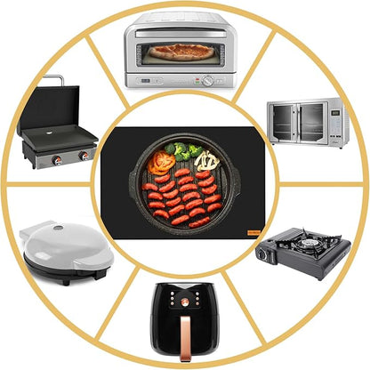 Grill Mats for Outdoor Grill to Protect Your Prep Table and Outdoor Grill Table - Fire Proof,Heat Resistant, Water Proof, Oil Proof BBQ Mat -Extra Thickness 1mm (24x31in)