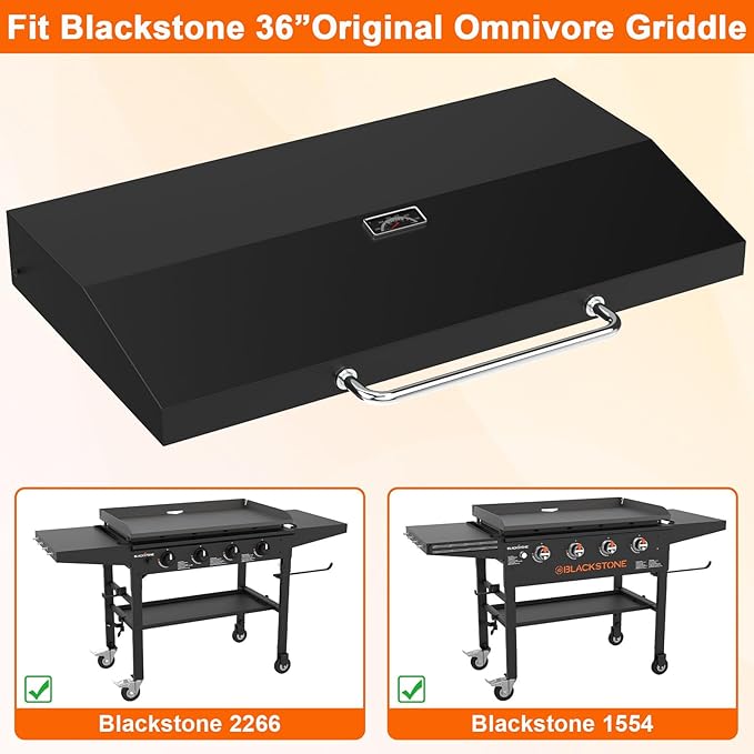 Upgrade Griddle Lid for Blackstone 5856 Omnivore 36" Griddle Hood, Hinged Lid for Blackstone1554 2177 2266 and More Blackstone Flat Top Original Grills