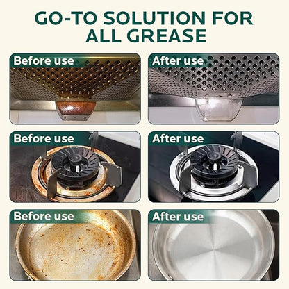 Degreaser Cleaner Heavy Duty Spray: Foaming Kitchen Cleaner Spray Cuts Through Baked-On Grease on Ovens Stove Tops Grills - Clean Up Kitchen Oil Stains Spray for Multi-Surface Cookware & Countertop