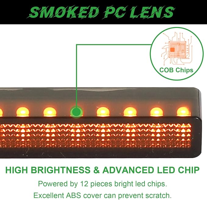 4PCS Front Grille Lights for Ford Ranger 2019-2026 Amber Light | Bright Bumper Grill Light Bar LED Running Lamps Fit for XL XLT Lariat Car Accessories