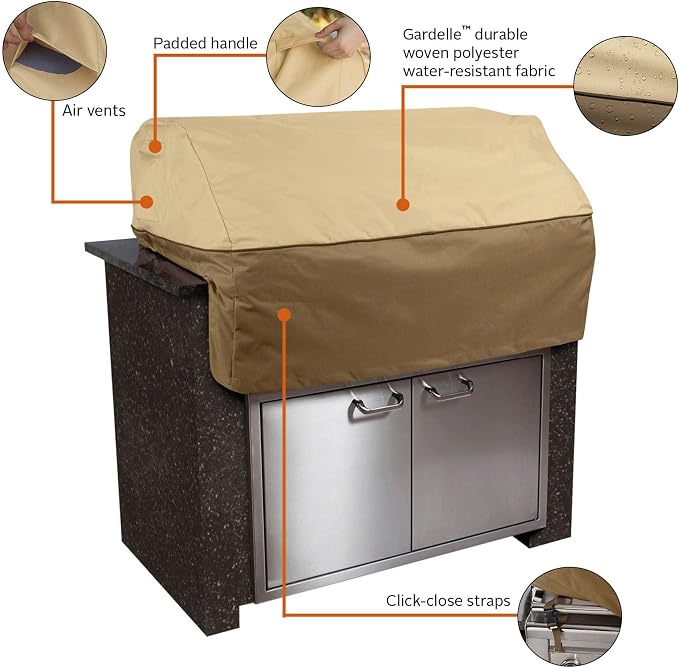 Classic Accessories Veranda Water-Resistant 45 Inch Island BBQ Grill Top Cover