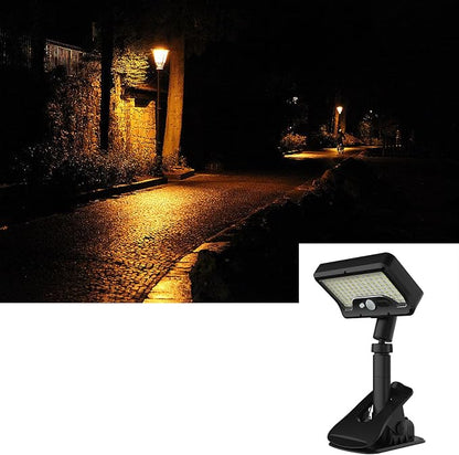 2 Pack Solar Clamp Lights Outdoor,3 Color Modes,LED Street,Grill for Grill, Rechargeable ABS+PS Texture for Camping Garden Pathway Solar