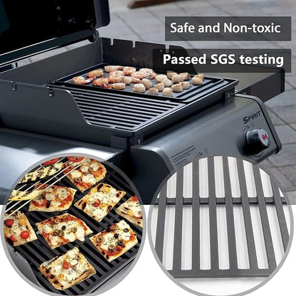 Hongso 7637 Grill Grates for Weber Spirit 200, 17.5 inch Grill Parts for Spirit E210 S210 E215 E220, Spirit II E/S 210 Grills (2013-2017 Front Control Panel), Not for Side Control Models & 300 Series