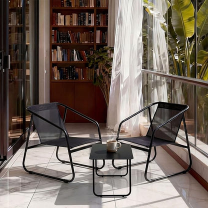 DUMOS 4 Piece Patio Furniture Set，Outdoor Patio Furniture Set with Table and Chairs, Patio Sectional Bistro Sets for Lawn, Garden, Balcony, Poolside Blake