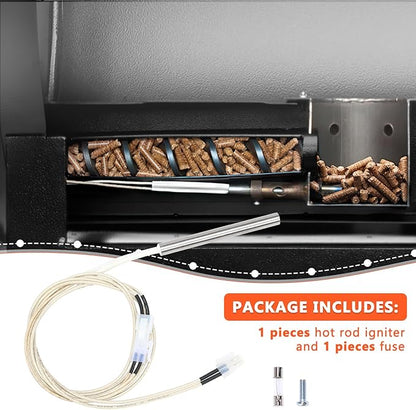 D2 Hot Rod Igniter Replacement for Traeger Pro 575 & 780, Ironwood 650 & 885, Silverton 620 & 810 Pellet Grills, KIT0255 Heating Element for Traeger D2 Direct Drive & WiFIRE Technology, 80W 20V