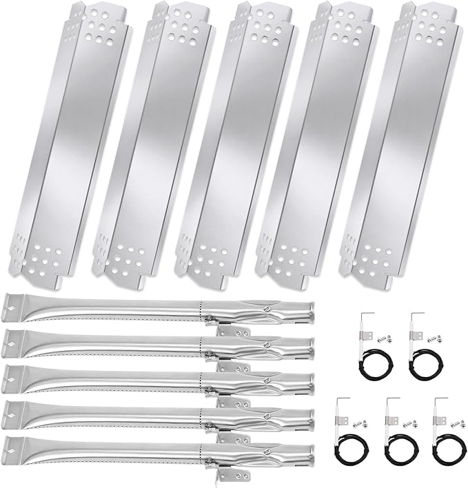 Nexgrill Replacement Parts for 720-0830H 720-0888 720-0888N-5 Burner Tubes 5 Heat Plates 5 Igniters Stainless Steel Kit