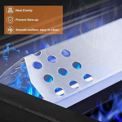 Grill Burner Heat Plate Kit - Replacement Part for Monument 24367,17842, 24633,41847NG, 77352, 77352MB, Igniter, 4 Packs