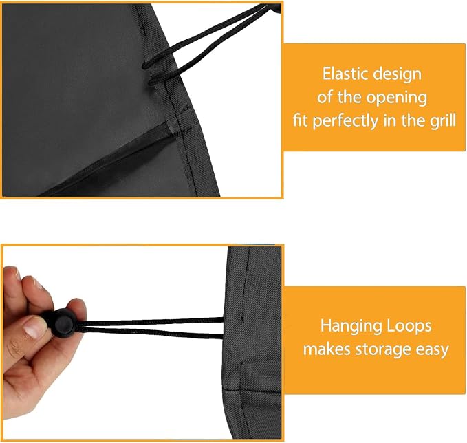 Grill Cover for Ninja Woodfire Outdoor Grill/Pizza Oven with Stand, Fits Ninja Smoker Grill OG701 OG751 Nin-ja Woodfire Pro XL Outdoor Grill OG951, for NinjaOven OO101, 34" W x 26" D x 45" H