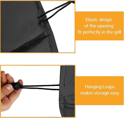 Grill Cover for Ninja Woodfire Outdoor Grill/Pizza Oven with Stand, Fits Ninja Smoker Grill OG701 OG751 Nin-ja Woodfire Pro XL Outdoor Grill OG951, for NinjaOven OO101, 34" W x 26" D x 45" H
