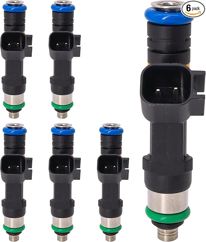 HiSport Fuel Injector 0280158119 6PCS Compatible with Chrysler Jeep Dodge Wrangler, Grand Caravan, Town and Country, Voyager Routan 2008-2010,Replaces FJ1029 4861667AA