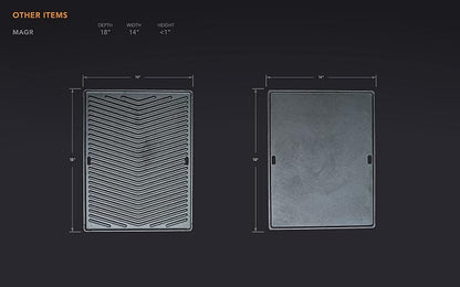 Mont Alpi MAGR Dual Sided Heavy Duty Cast Iron Reversible Griddle Grill Pan Plate - Flat & Ridged Surface - Fits Any MABi805 & MABi400 Built-in and MAi805 MAi400 & MA-957 Outdoor Kitchen Island Grill