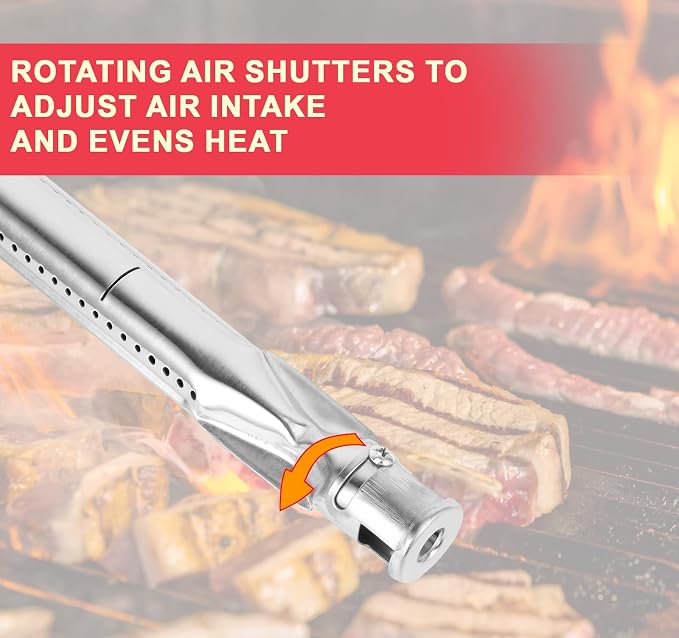 GR2039201-MM-00 Grill Burners Tubes for Members Mark grill parts, 17 Inch Burners for SAMS Club ST1017-012939 Propane Grills, Outdoor Gourmet GD430, Uniflame GBC1059WB Parts, Stainless Steel, 8 Pack