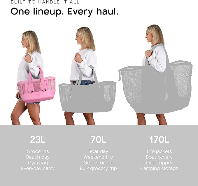 MISSION Boat Gear CASSI Heavy-Duty Outdoor Tote and Waterproof Marine-Grade Mesh Boat Bags